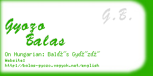 gyozo balas business card